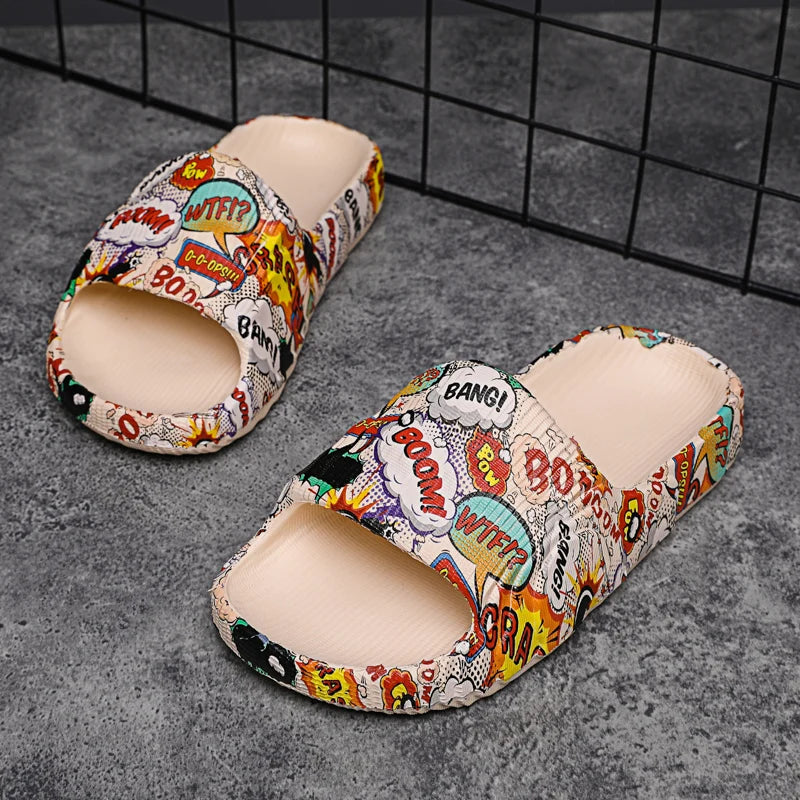 Chinelo Nuvem Slippers Cartoon Style